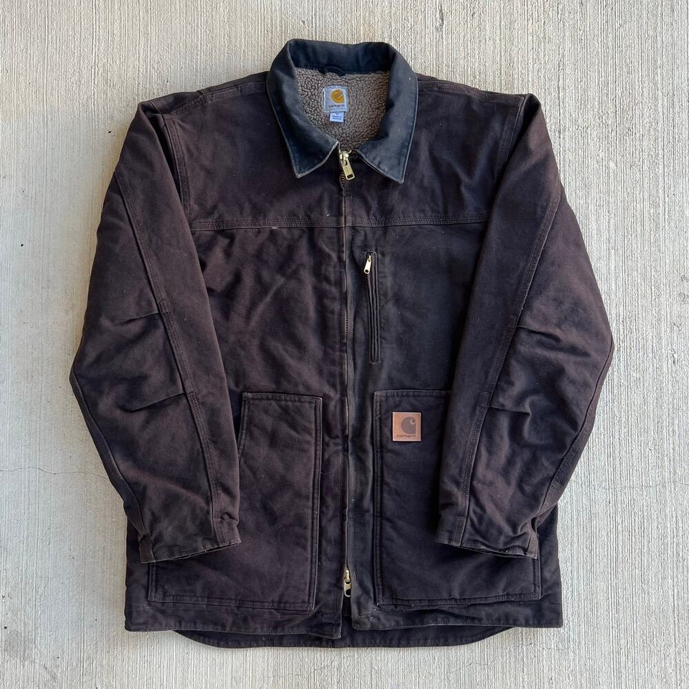 Carhartt C61 DKB brown chore work wear jacket